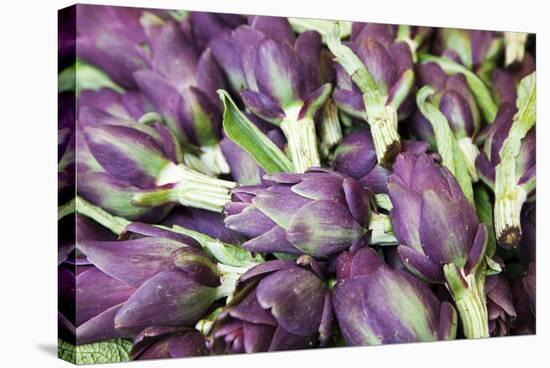 Artichokes in Mass at Venice Farmers Market, Italy-Terry Eggers-Stretched Canvas