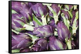 Artichokes in Mass at Venice Farmers Market, Italy-Terry Eggers-Framed Stretched Canvas