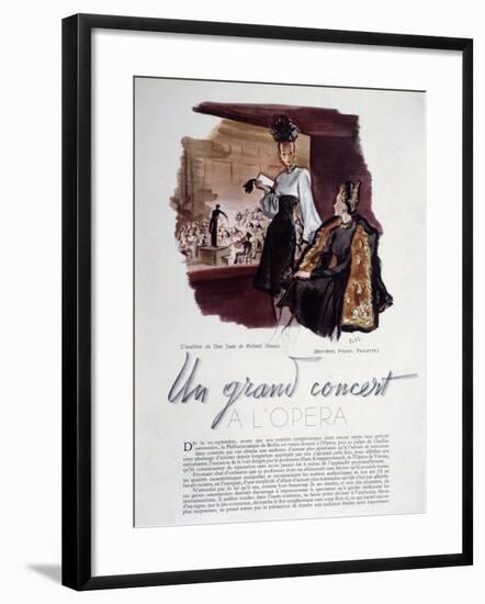 Article from 'Plaisir De France' Describing Two Concerts of 'Don Juan'-null-Framed Giclee Print