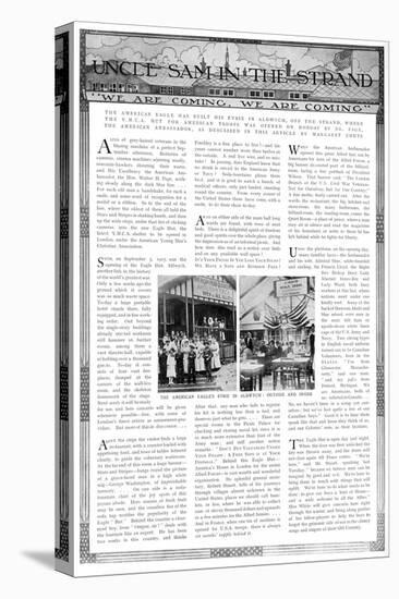 Article on Opening of the Eagle Hut in Aldwych, 1917-null-Stretched Canvas