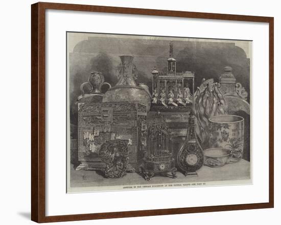 Articles in the Chinese Exhibition at the Crystal Palace-null-Framed Giclee Print