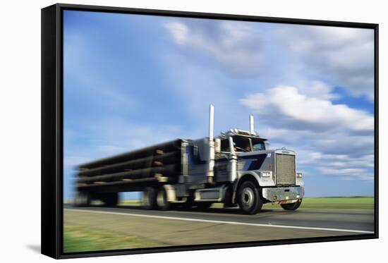 Articulated Lorry-Alan Sirulnikoff-Framed Stretched Canvas