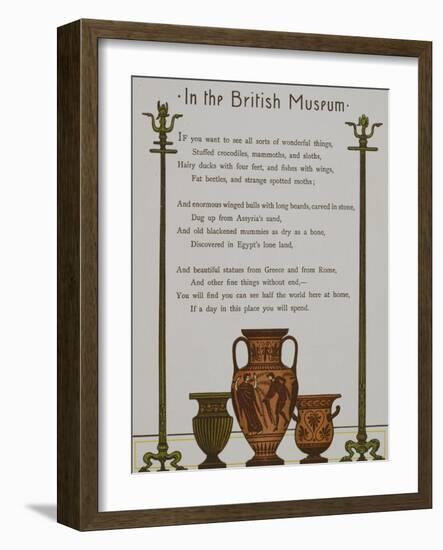 Artifacts in the British Museum. Illustration From London Town'-Thomas Crane-Framed Giclee Print