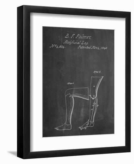 Artificial Leg Patent 1846-null-Framed Art Print