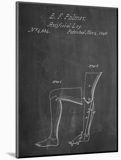 Artificial Leg Patent 1846-null-Mounted Art Print