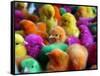 Artificially Colored Chicks Crowd Together-null-Framed Stretched Canvas