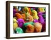 Artificially Colored Chicks Crowd Together-null-Framed Photographic Print