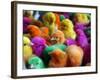 Artificially Colored Chicks Crowd Together-null-Framed Photographic Print