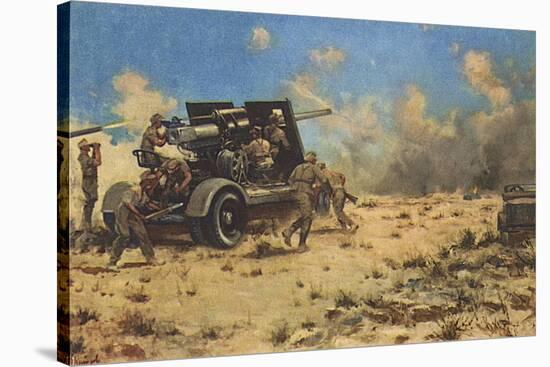 Artillery at Tobruk-null-Stretched Canvas