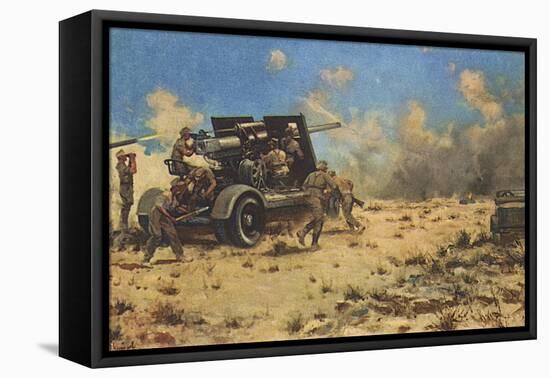 Artillery at Tobruk-null-Framed Stretched Canvas