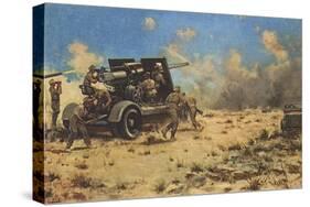 Artillery at Tobruk-null-Stretched Canvas