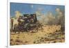 Artillery at Tobruk-null-Framed Art Print