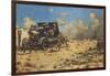 Artillery at Tobruk-null-Framed Art Print