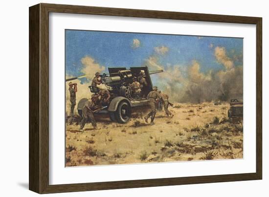 Artillery at Tobruk-null-Framed Art Print