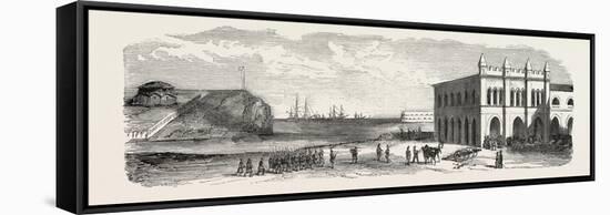 Artillery Bay, Near Fort Saint-Nicolas, Sevastopol. the Crimean War, 1855.-null-Framed Stretched Canvas