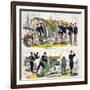 Artillery Bombarding Strasbourg and French Machine Guns, Franco-Prussian War-null-Framed Giclee Print