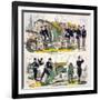 Artillery Bombarding Strasbourg and French Machine Guns, Franco-Prussian War-null-Framed Giclee Print