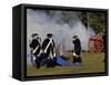 Artillery Demonstration, Revolutionary War Reenactment at Yorktown Battlefield, Virginia-null-Framed Stretched Canvas