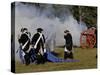 Artillery Demonstration, Revolutionary War Reenactment at Yorktown Battlefield, Virginia-null-Stretched Canvas