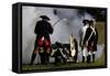 Artillery Demonstration, Revolutionary War Reenactment at Yorktown Battlefield, Virginia-null-Framed Stretched Canvas