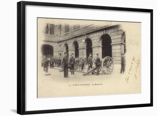 Artillery Drill, Ecole Centrale, Paris-null-Framed Photographic Print