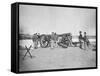 Artillery Drill in Fort During the American Civil War-Stocktrek Images-Framed Stretched Canvas