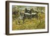 Artillery During Maneuvers-Giovanni Fattori-Framed Giclee Print