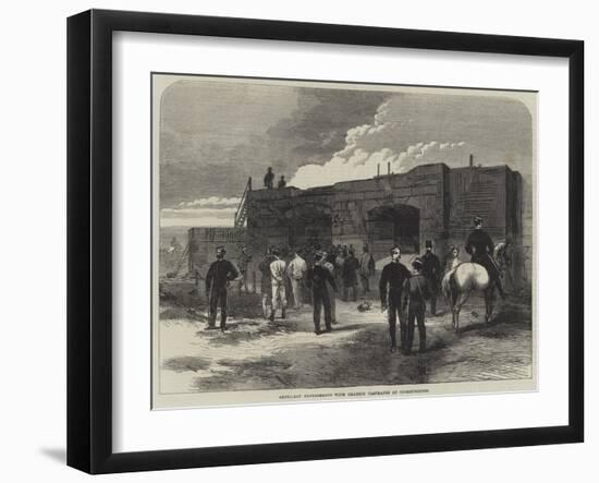 Artillery Experiments with Granite Casemates at Shoeburyness-null-Framed Giclee Print