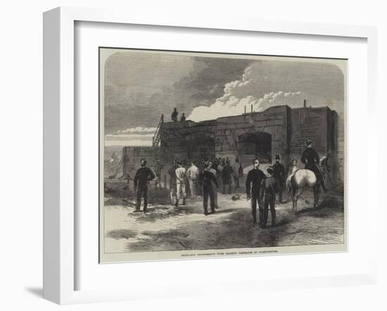 Artillery Experiments with Granite Casemates at Shoeburyness-null-Framed Giclee Print