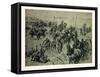 Artillery Fight in the Battle Near Gravelotte on the 18th of August-null-Framed Stretched Canvas