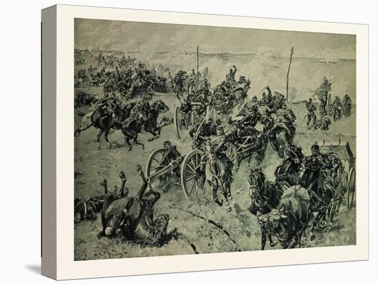 Artillery Fight in the Battle Near Gravelotte on the 18th of August-null-Stretched Canvas