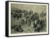 Artillery Fight in the Battle Near Gravelotte on the 18th of August-null-Framed Stretched Canvas