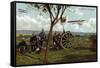 "Artillery in Position", 1914-null-Framed Stretched Canvas