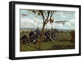 "Artillery in Position", 1914-null-Framed Giclee Print