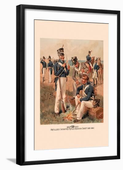 Artillery, Infantry, Rifle, Dragoon and Cadet 1813-1816-H.a. Ogden-Framed Art Print