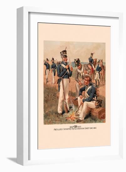 Artillery, Infantry, Rifle, Dragoon and Cadet 1813-1816-H.a. Ogden-Framed Art Print