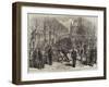 Artillery of the National Guards, Paris, at Exercise Near Notre Dame-null-Framed Giclee Print