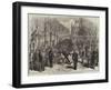 Artillery of the National Guards, Paris, at Exercise Near Notre Dame-null-Framed Giclee Print