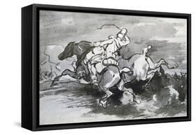 Artilleryman Leading His Horses into the Field, 1913-Theodore Gericault-Framed Stretched Canvas
