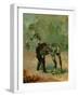 Artilleryman Saddling His Horse, 1878 or 1881-Henri de Toulouse-Lautrec-Framed Giclee Print