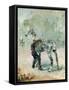 Artilleryman Saddling His Horse, 1879-Henri de Toulouse-Lautrec-Framed Stretched Canvas