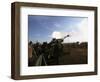 Artillerymen Fire a 155Mm Round Out of an M777 Lightweight Howitzer-null-Framed Photographic Print