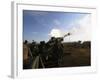 Artillerymen Fire a 155Mm Round Out of an M777 Lightweight Howitzer-null-Framed Photographic Print