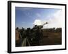 Artillerymen Fire a 155Mm Round Out of an M777 Lightweight Howitzer-null-Framed Photographic Print