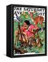 "Artist and Animals," Saturday Evening Post Cover, May 26, 1934-Joseph Christian Leyendecker-Framed Stretched Canvas