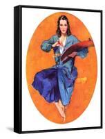 "Artist and Her Palette,"September 9, 1933-John LaGatta-Framed Stretched Canvas