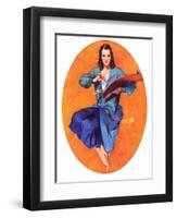 "Artist and Her Palette,"September 9, 1933-John LaGatta-Framed Giclee Print