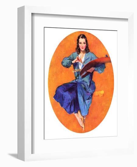 "Artist and Her Palette,"September 9, 1933-John LaGatta-Framed Giclee Print