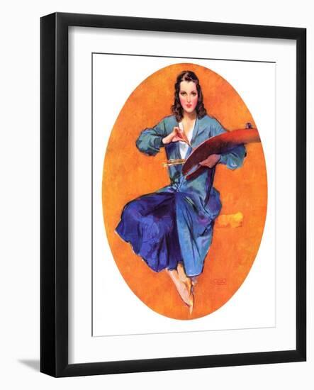 "Artist and Her Palette,"September 9, 1933-John LaGatta-Framed Giclee Print