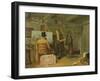 Artist at His Studio-Anthony Oberman-Framed Art Print